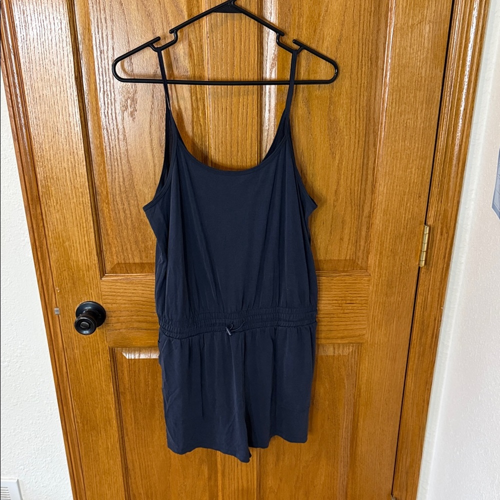 Navy Blue Sleeveless Romper